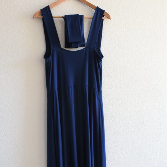 Reformation Fit & Flare Tie Front Jersey Midi Dres - Picture 9 of 10